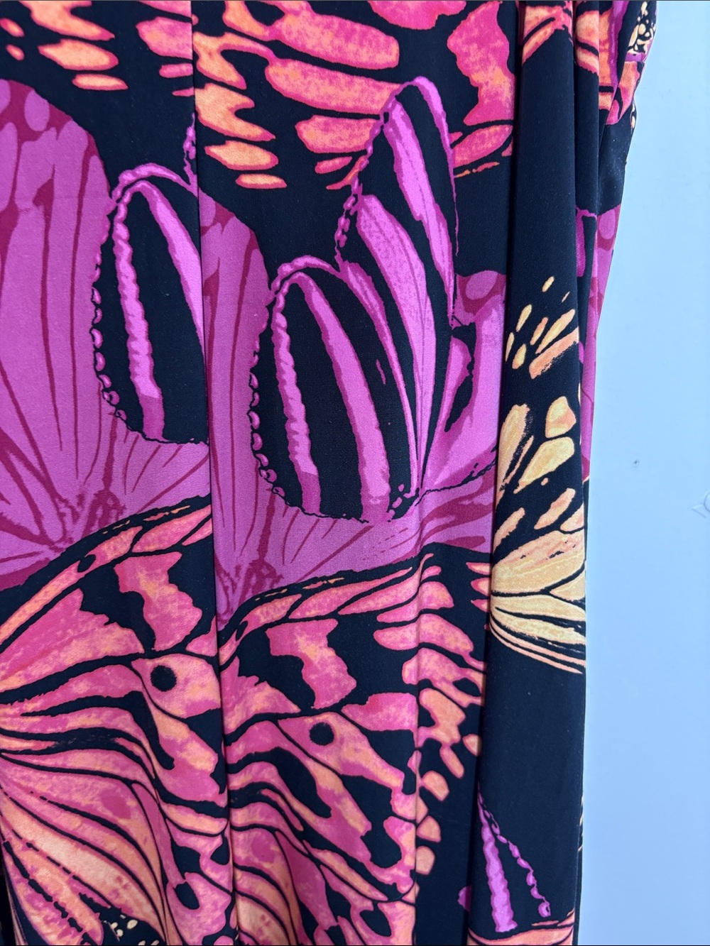 Mix it Dress Womens XL Maxi Butterfly Colorful Travel Resort Vacation Cruise - Picture 9 of 10